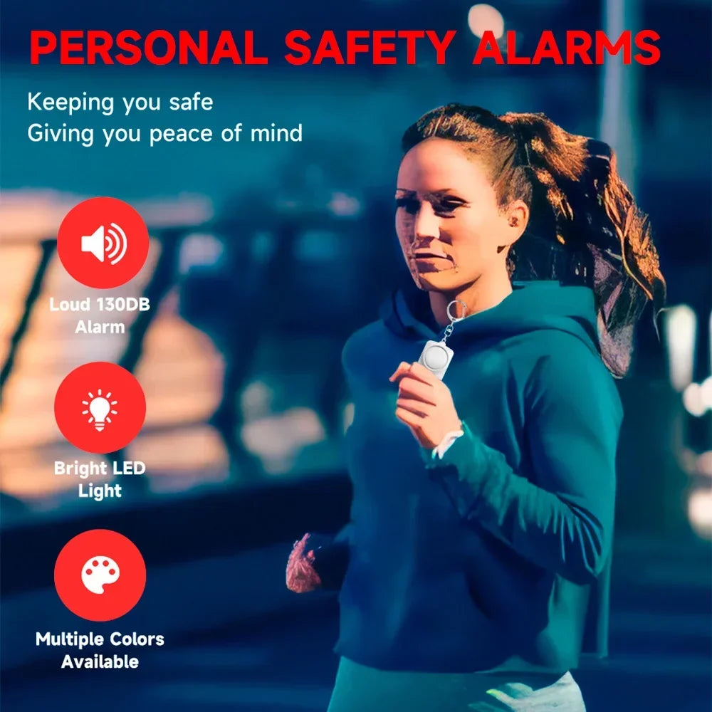 Personal Security Alarm Self Defense 130Db Loud Keychain Portable Safety Alarm for Women Child Elder Girl Emergency Alarm