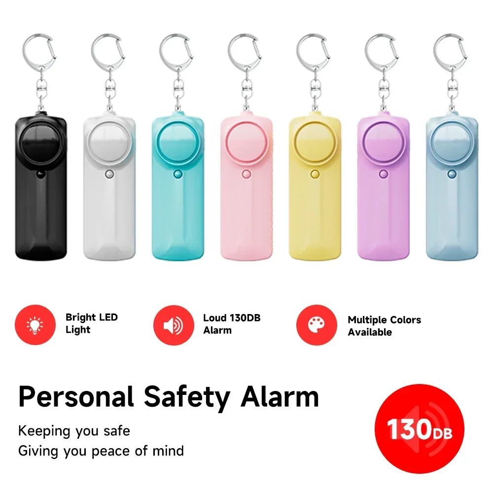 Personal Security Alarm Self Defense 130Db Loud Keychain Portable Safety Alarm for Women Child Elder Girl Emergency Alarm