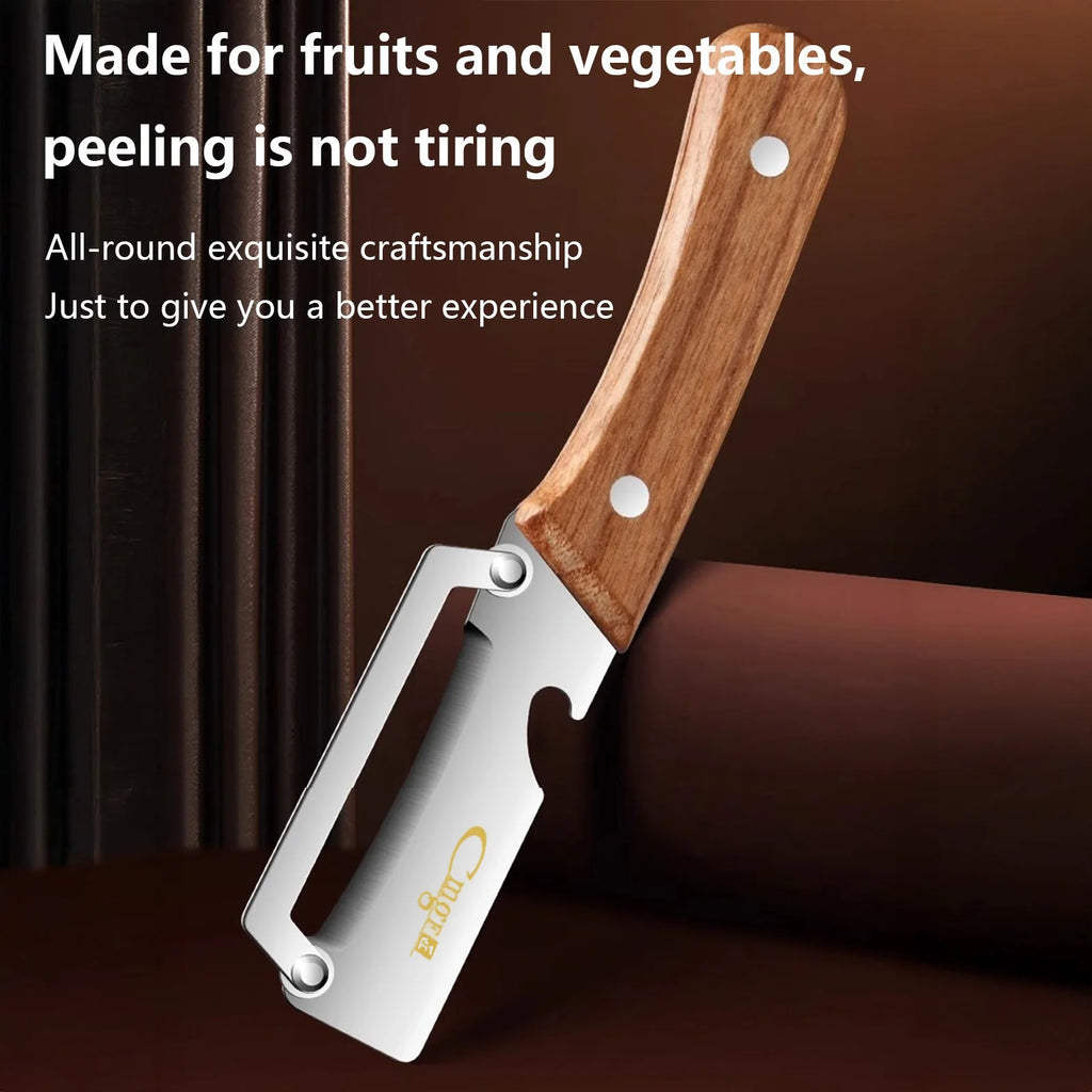 Stainless Steel Vegetable Peeler with Ergonomic Handle and Bottle Opener Multi Function Fruit Peelers Potato Home Kitchen Tools
