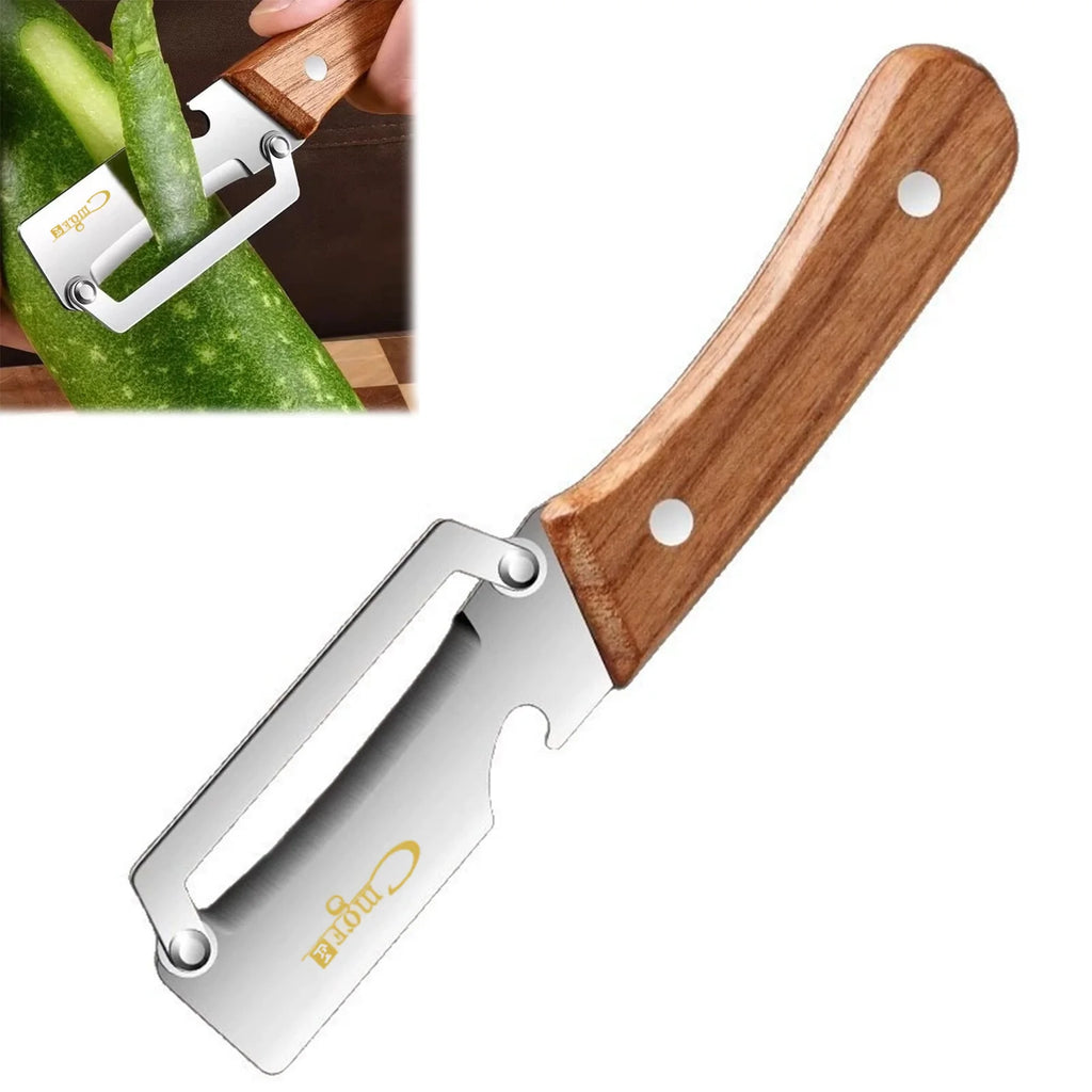 Stainless Steel Vegetable Peeler with Ergonomic Handle and Bottle Opener Multi Function Fruit Peelers Potato Home Kitchen Tools